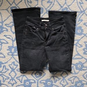 Women's Levis 726 Flare Black Jeans